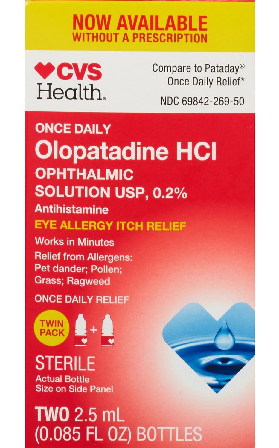 CVS Health Eye Allergy Itch Relief (5 ml, 2 ct)