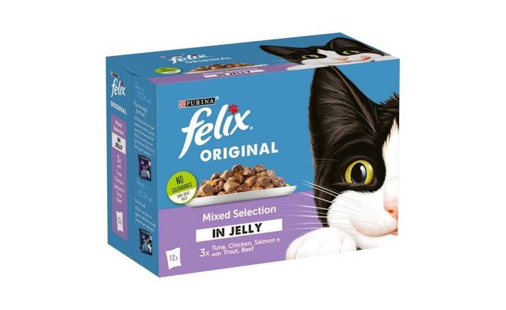 Felix Mixed Selection Cat Food Pouch 12 pack 100g (350552)