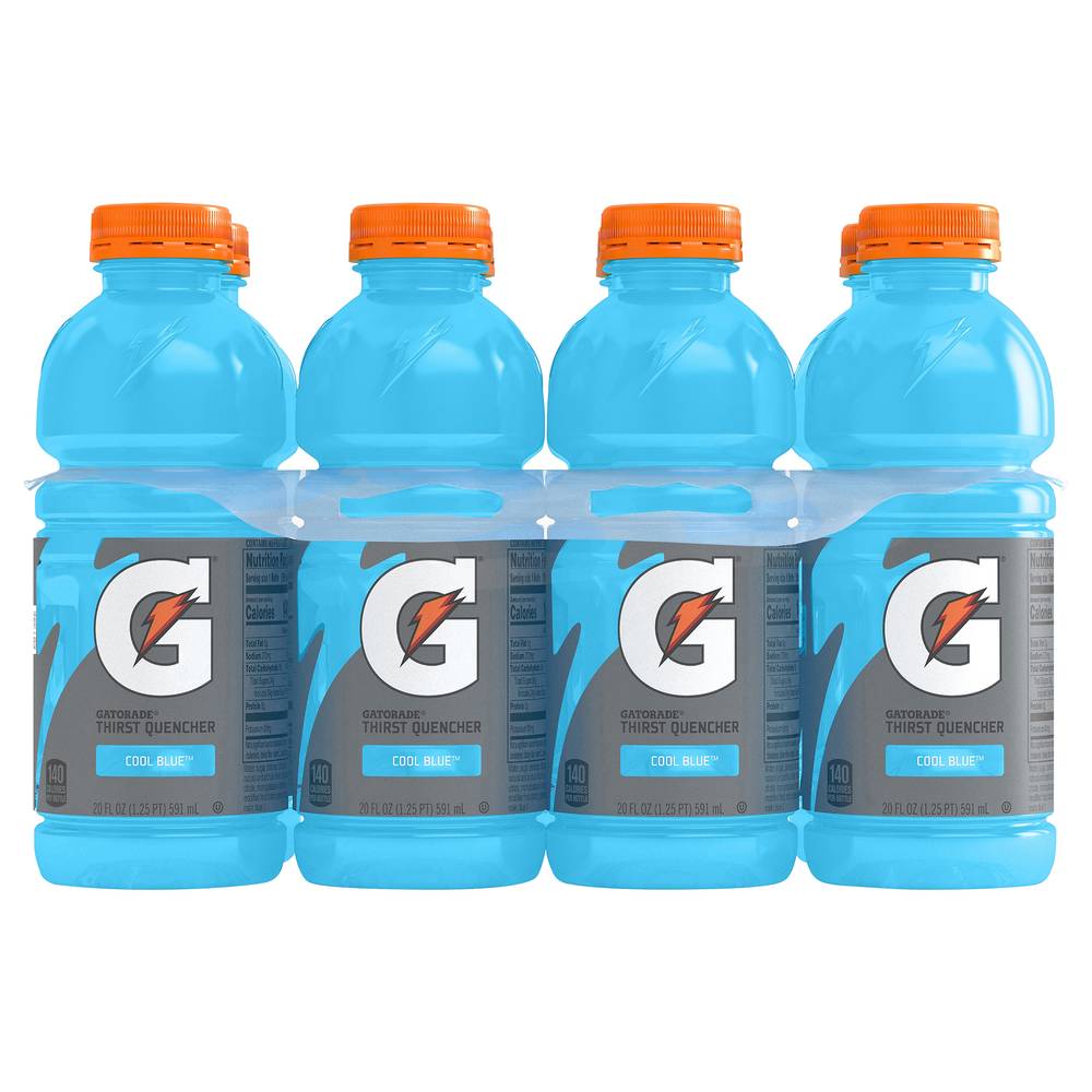 Gatorade Thirst Quencher Sports Drink, Cool Blue (8 x 20 fl oz)