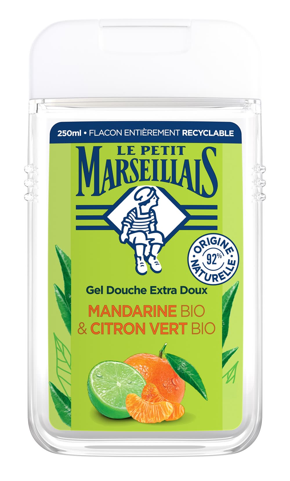 Le Petit Marseillais - Gel douche extra doux bio, mandarine-citron vert (250ml)
