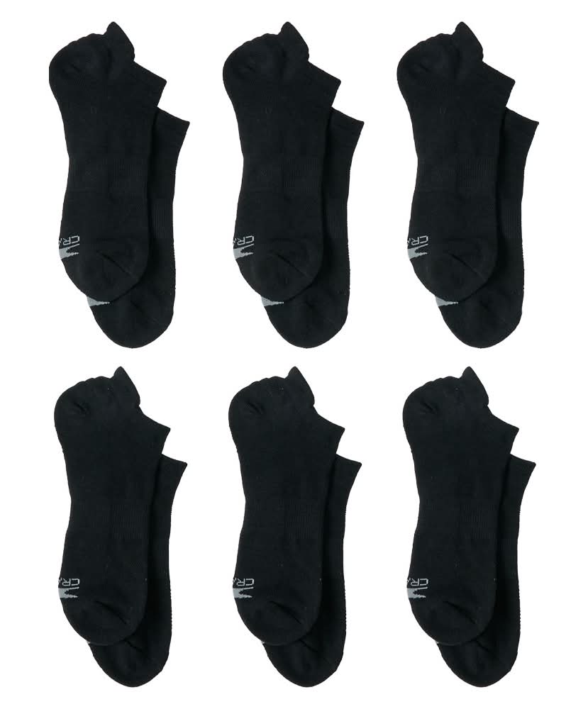 Crane Black No Show Cushion Socks