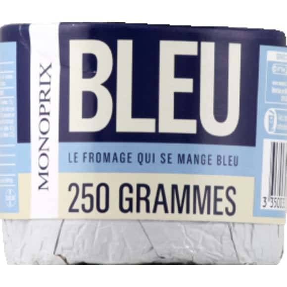 Monoprix Bleu Au Lait Pasteurisé Le Fromage De 250G