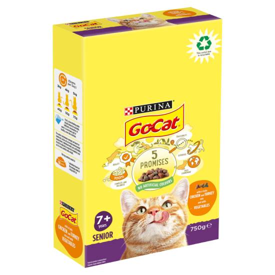 Go-Cat Senior With Chicken and Turkey Mix and Vegetables Dry Cat Food