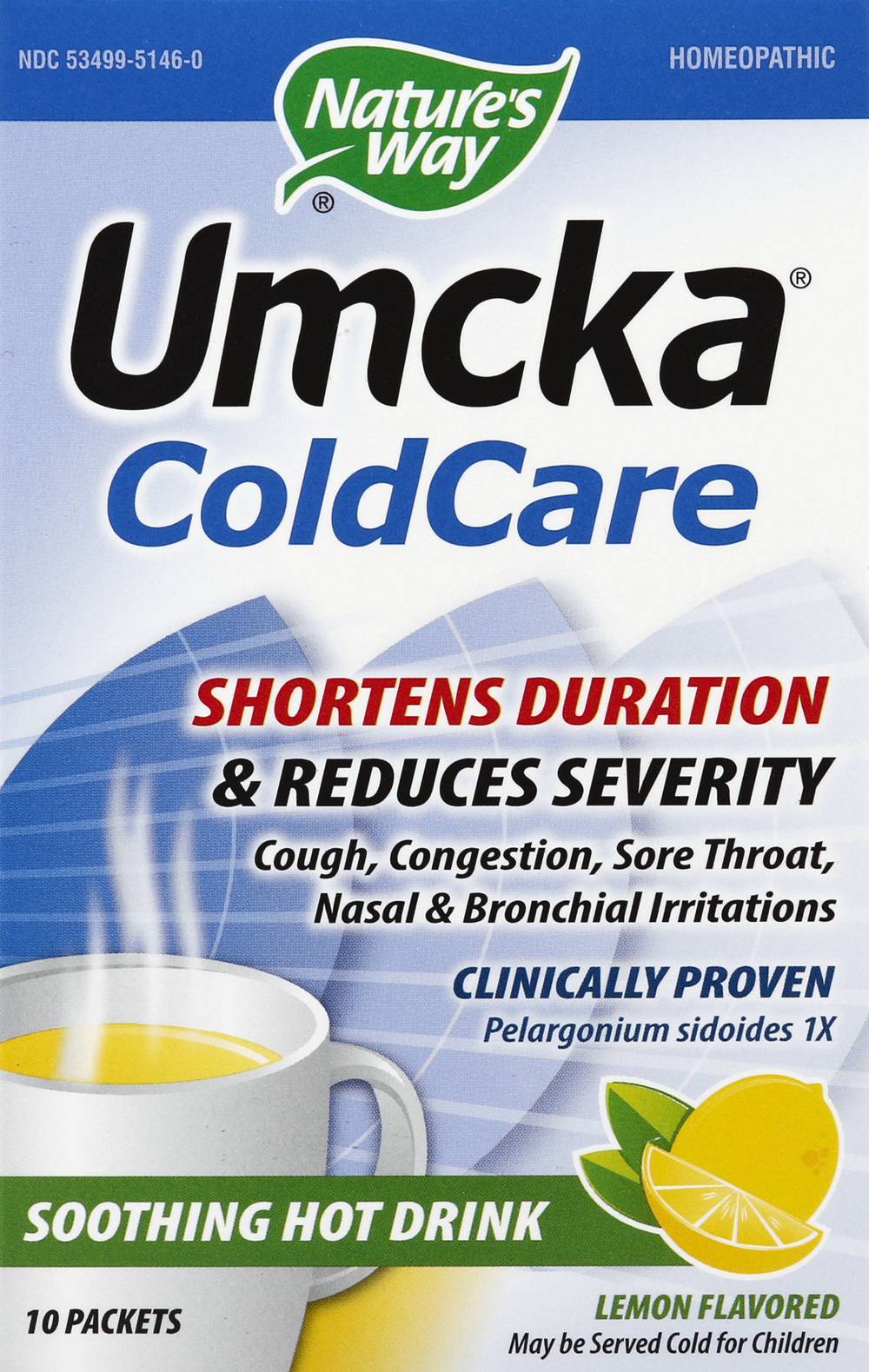 Nature's Way Umcka Coldcare Hot Drink Mix, Lemon (10 ct)