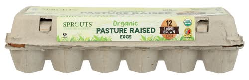 Sprouts Organic Pasture Raised Large Brown Grade A Eggs
