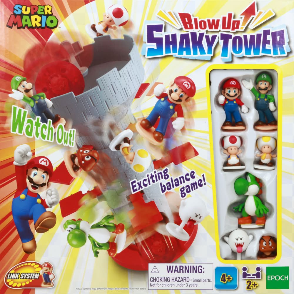 Epoch Super Mario Blow Up Shaky Tower Balance Game