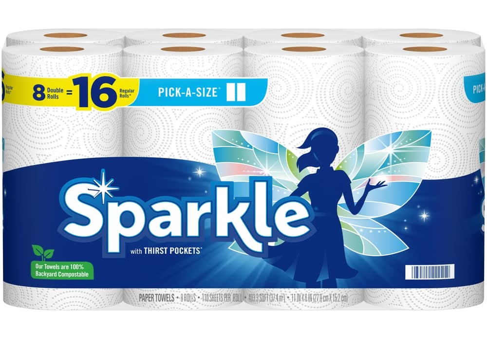 Sparkle 8 -Count Select-a-size Paper Towels