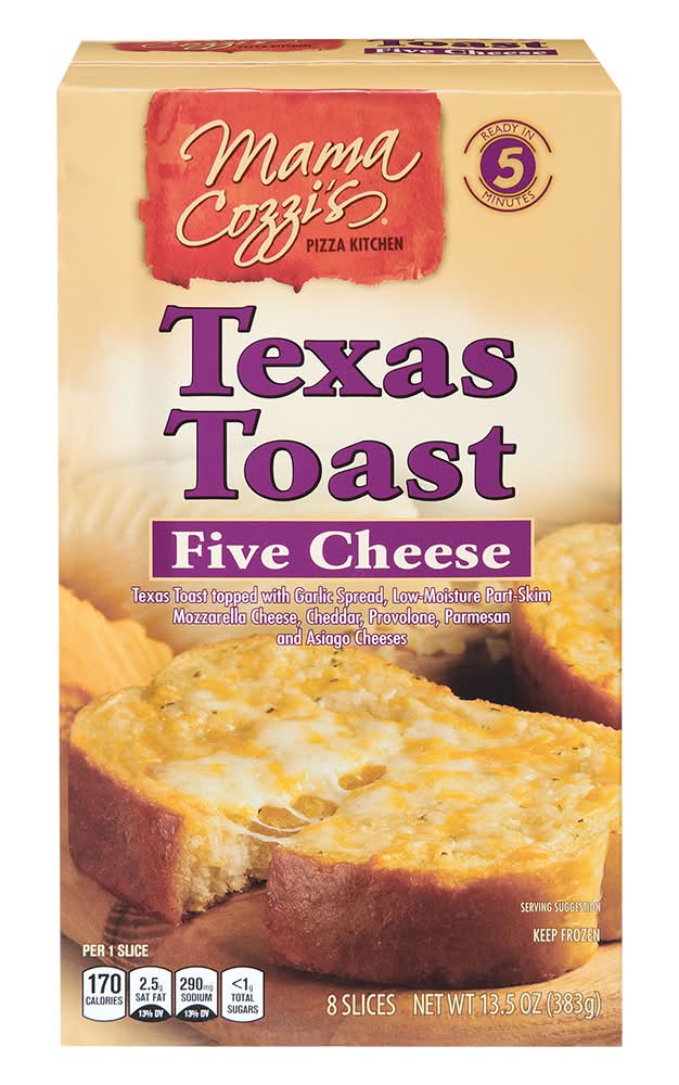 Mama Cozzi's Pizza Kitchen Texas Toast, Five Cheese (13.5 oz, 8 ct)