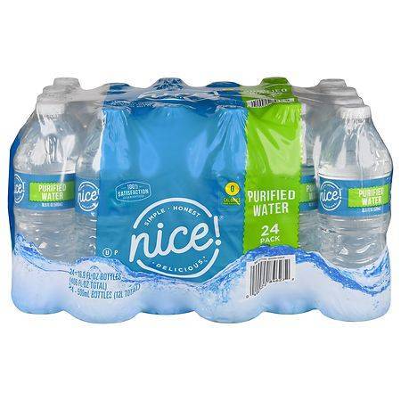 Nice! Purified Water (24 ct, 16.9 fl oz)