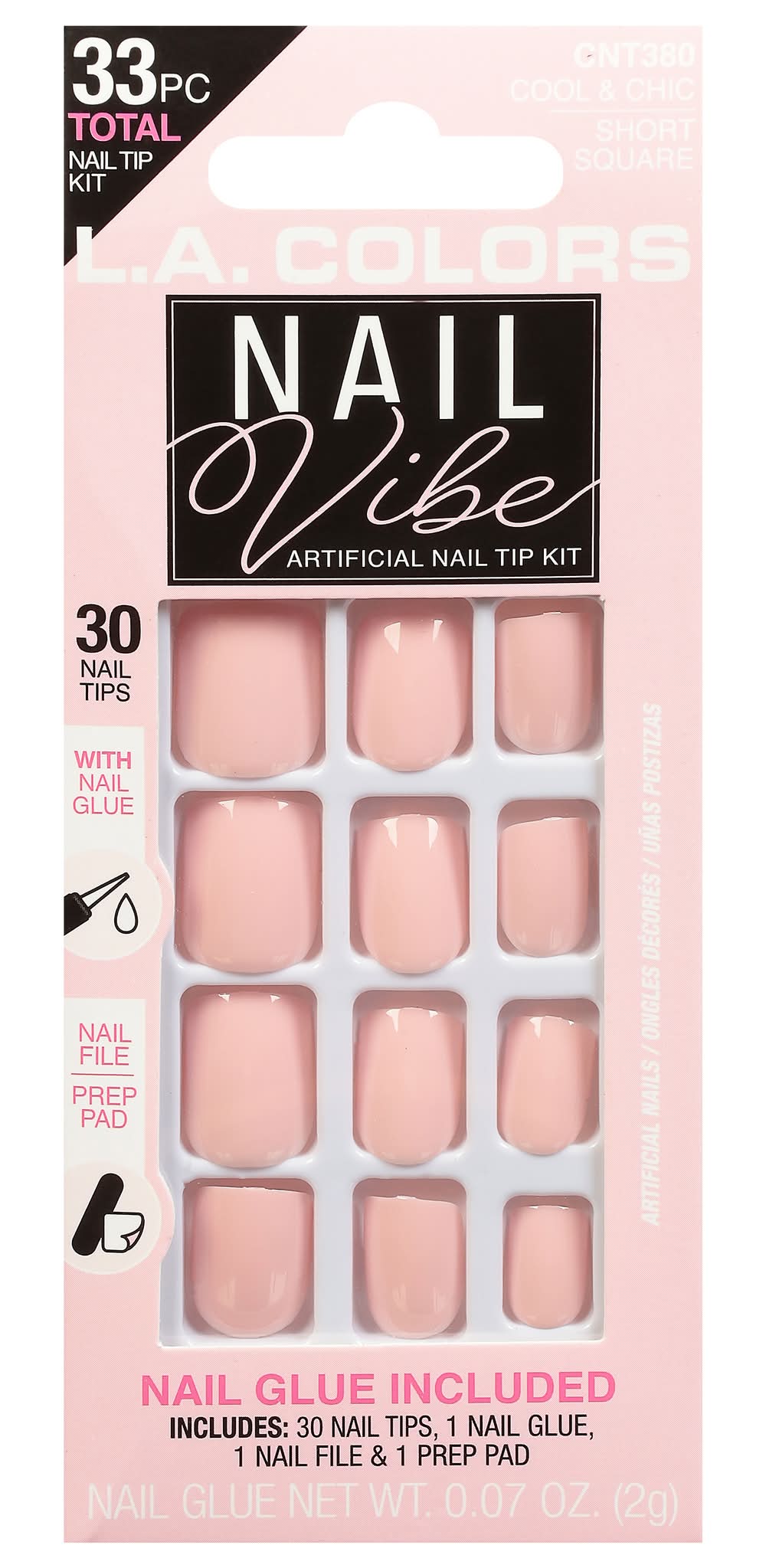 L.A. Colors Artificial Nail Vibe Tip Kit (0.07 oz)