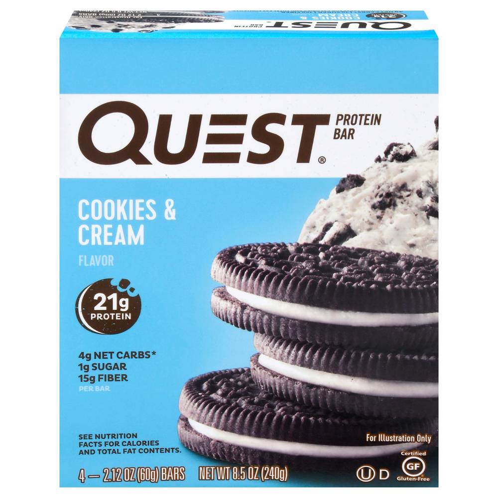 Quest Cookies & Cream Protein Bar (8.5 oz)