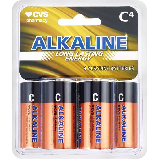 CVS Alkaline Batteries C, 4CT