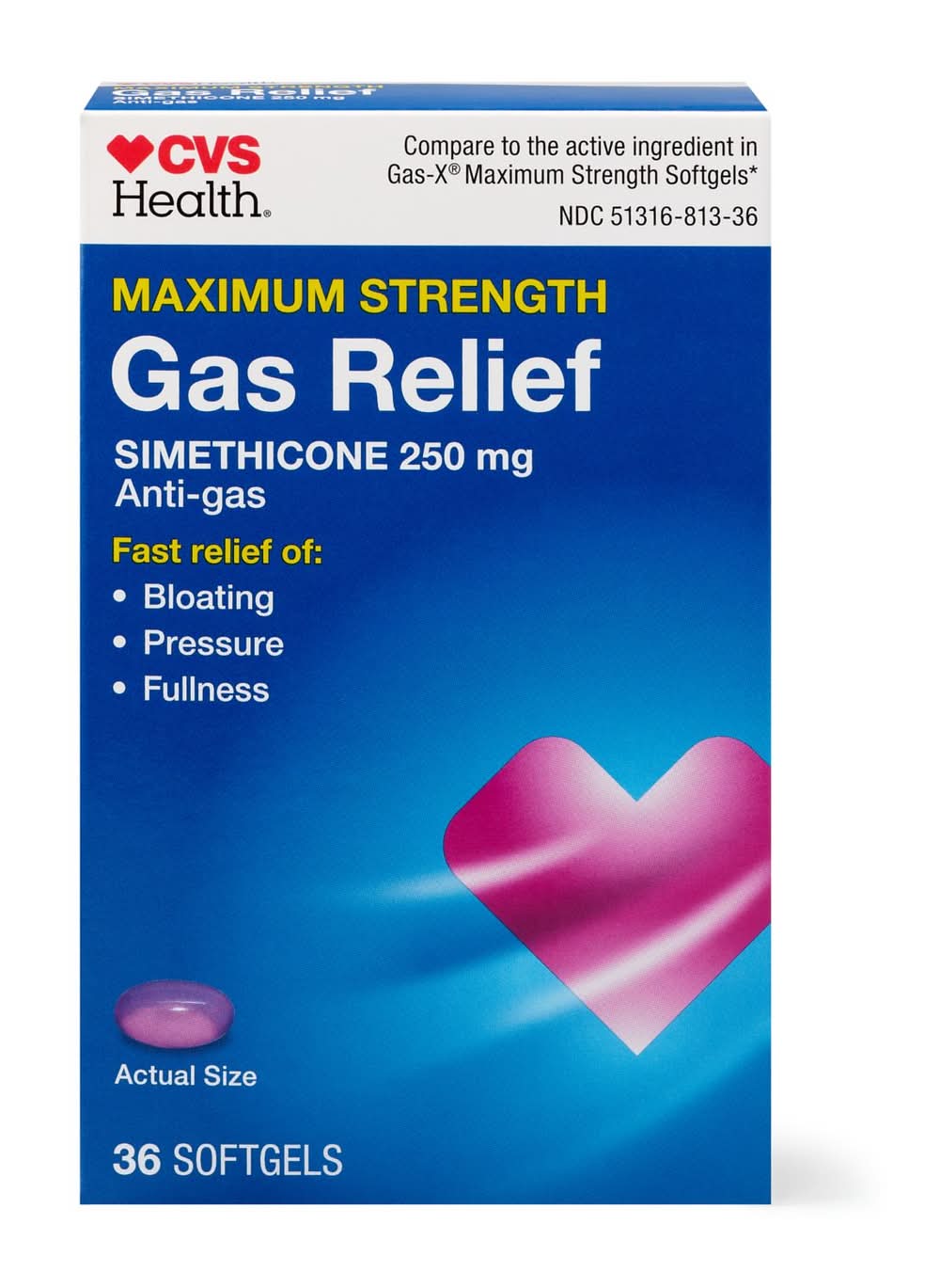 CVS Gas Relief Liquid Gels, 36 CT