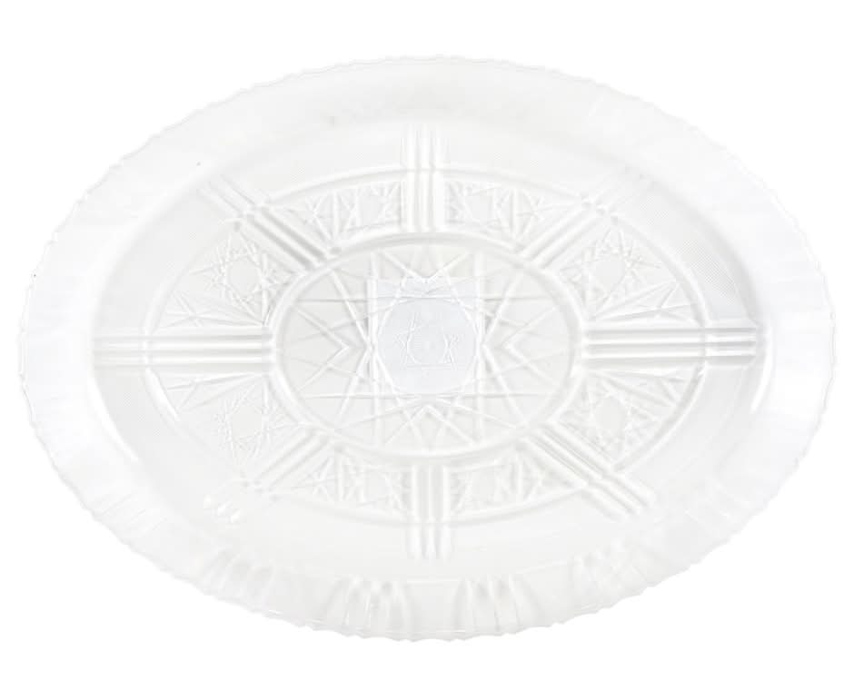Plastic Oval Crystal-Cut Platters