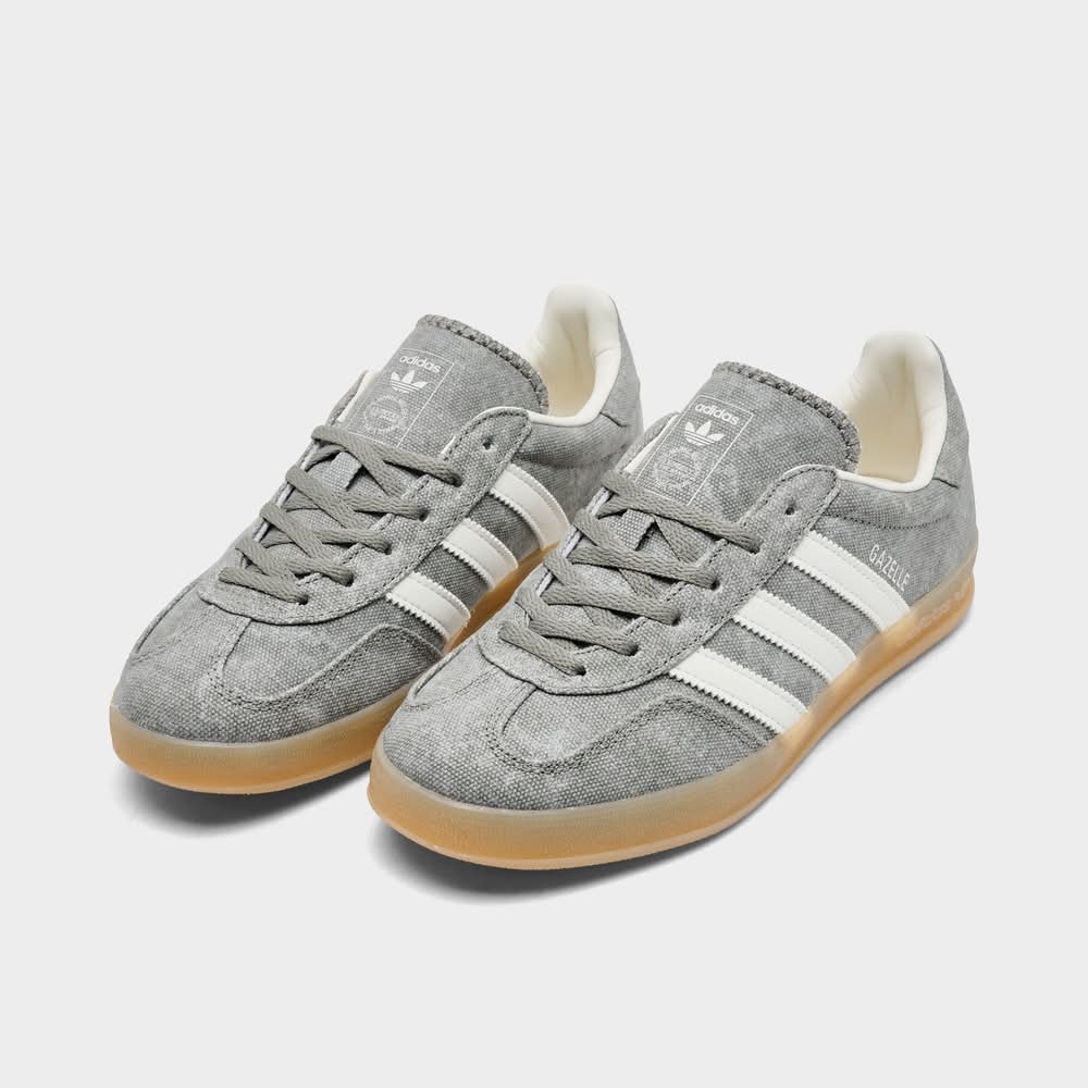 adidas gazelle silver green womens Adidas Gazelle Indoor Grey Suede Sneakers main image 1