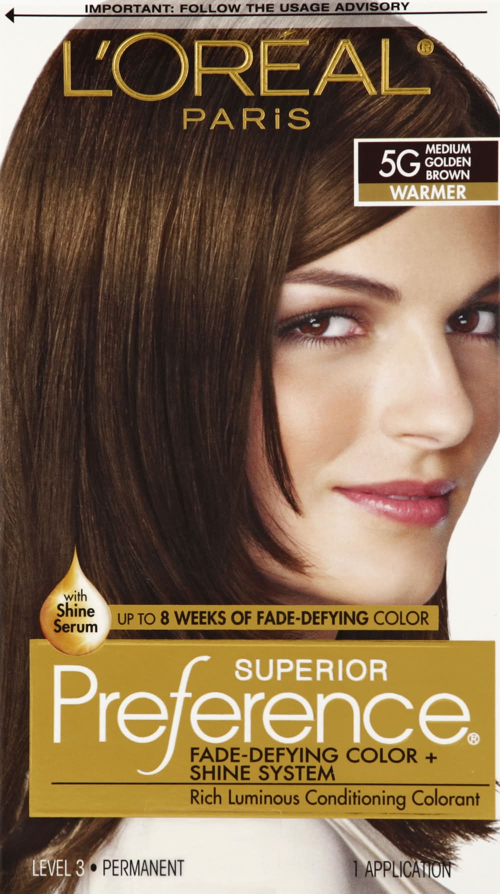 L'Oréal Paris Superior Preference Defying Color, 5G Medium Golden Brown (9.6 oz)