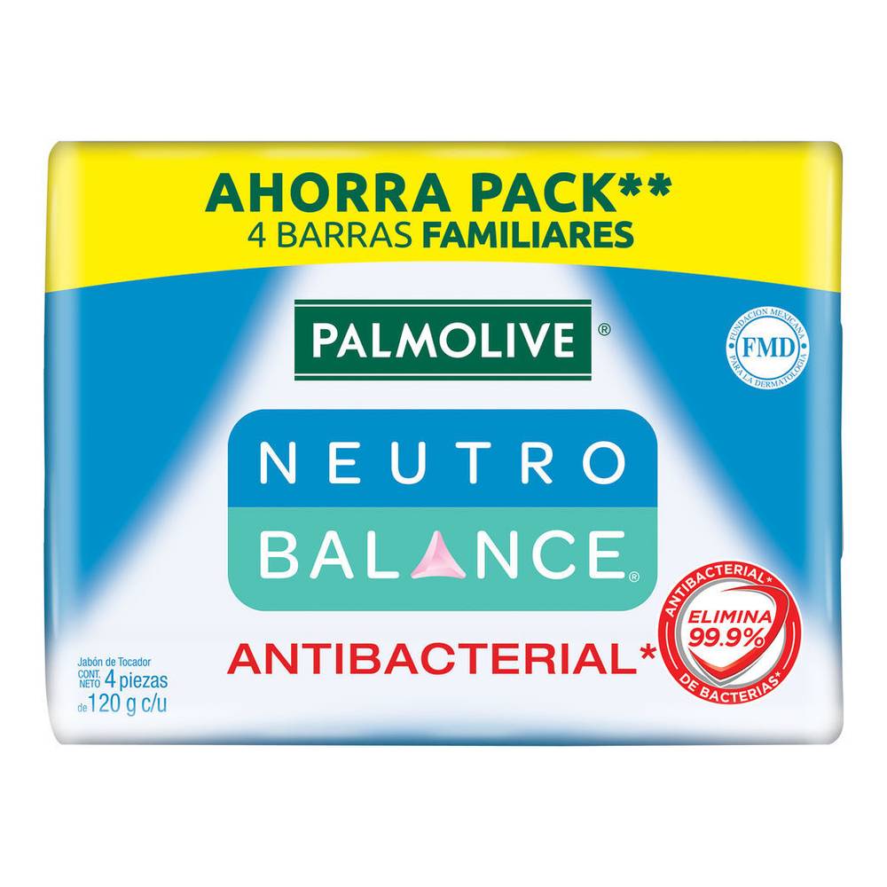 Palmolive jabón antibacterial neutro (4 un)