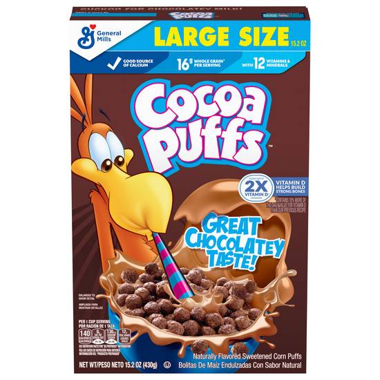 Cocoa Puffs Large Size Cereal Corn Puff Cereal (15.2 oz)