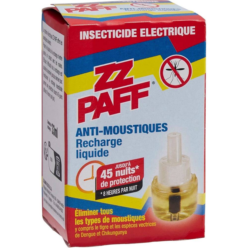 Zz Paff - Recharge insecticide anti-moustique pour 45 nuits de protection