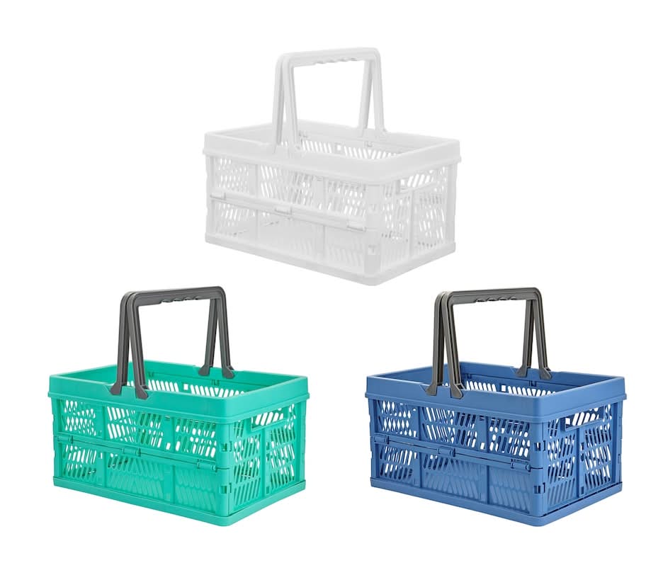 Collapsible Basket With Handles, Assorted