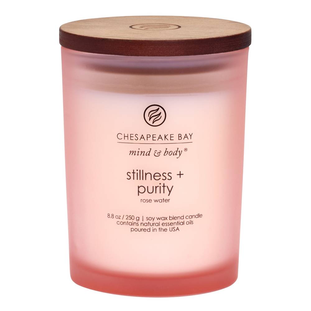 Chesapeake Bay Candle Mind & Body Collection Stillness + Purity: Rose Water (8.8 oz)