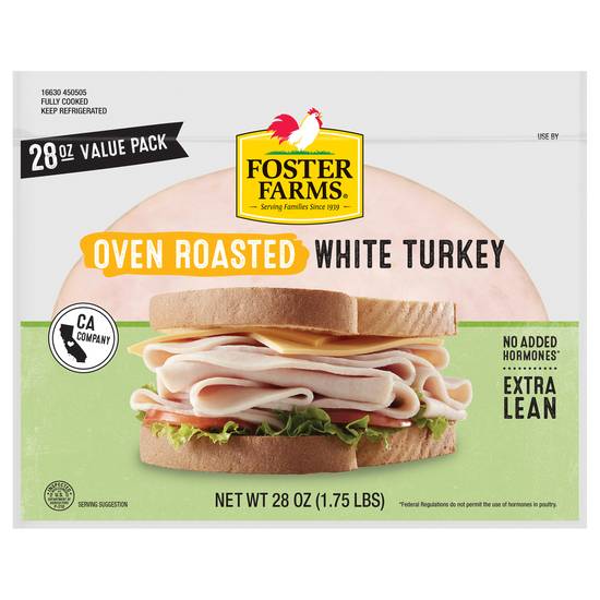 Foster Farms Oven Roasted White Turkey Slices (28 oz)
