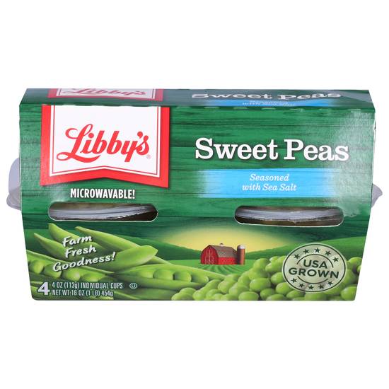 Libby's Microwavable Sweet Peas Lightly Seasoned With Sea Salt (4 ct)