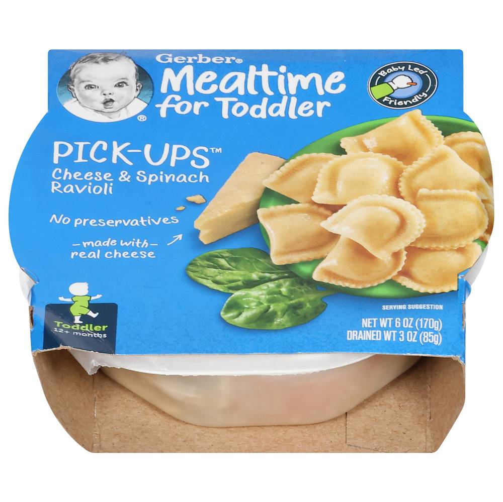 Gerber 12+ Months Toddler Cheese & Spinach Ravioli Pick-Ups