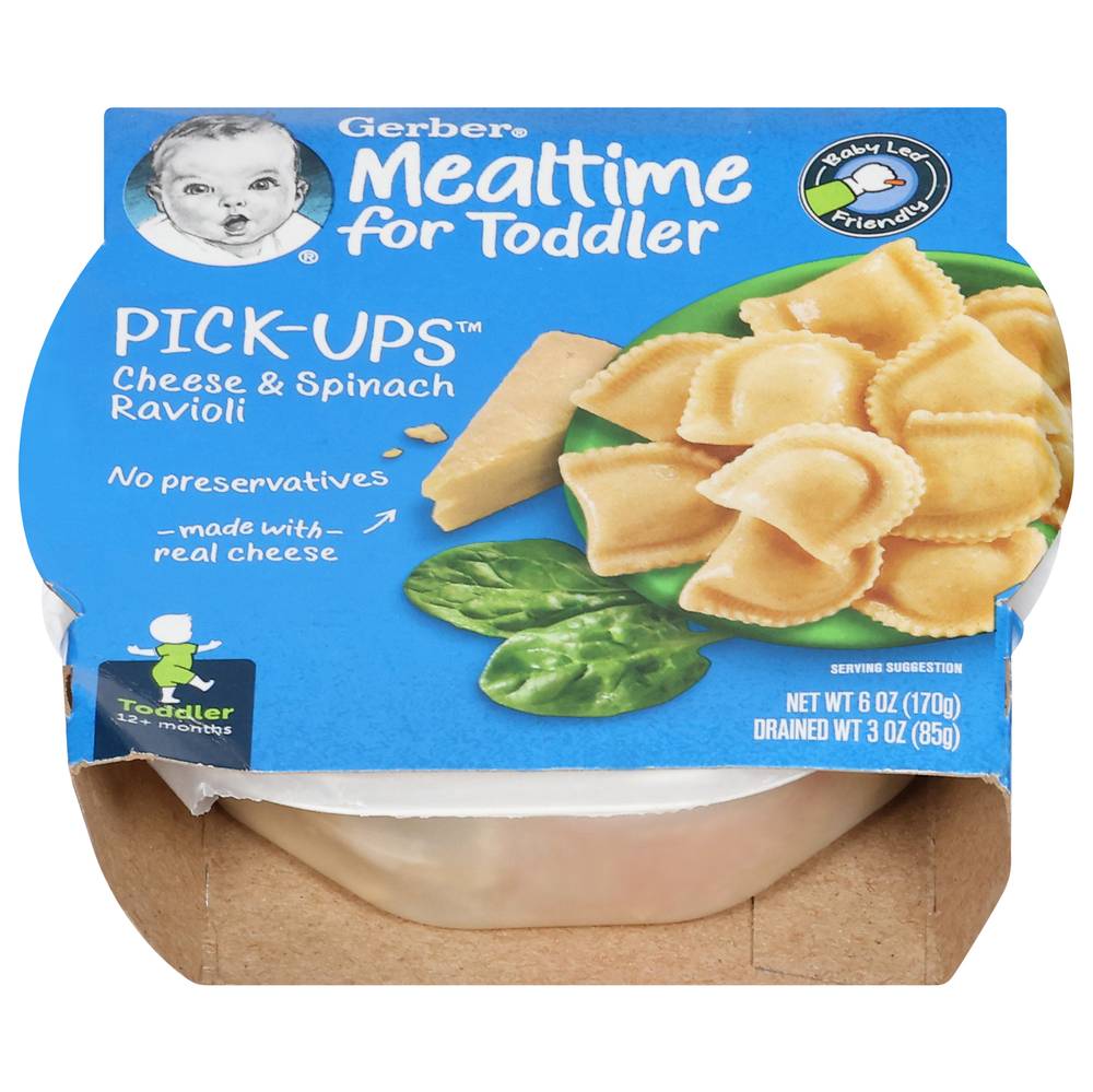 Gerber 12+ Months Toddler Cheese & Spinach Ravioli Pick-Ups (6 oz)