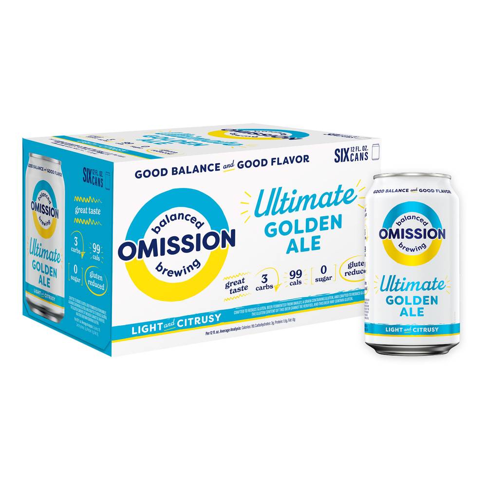 Omission Brewing Co. Domestic Golden Ale Beer (6 ct, 12 fl oz)