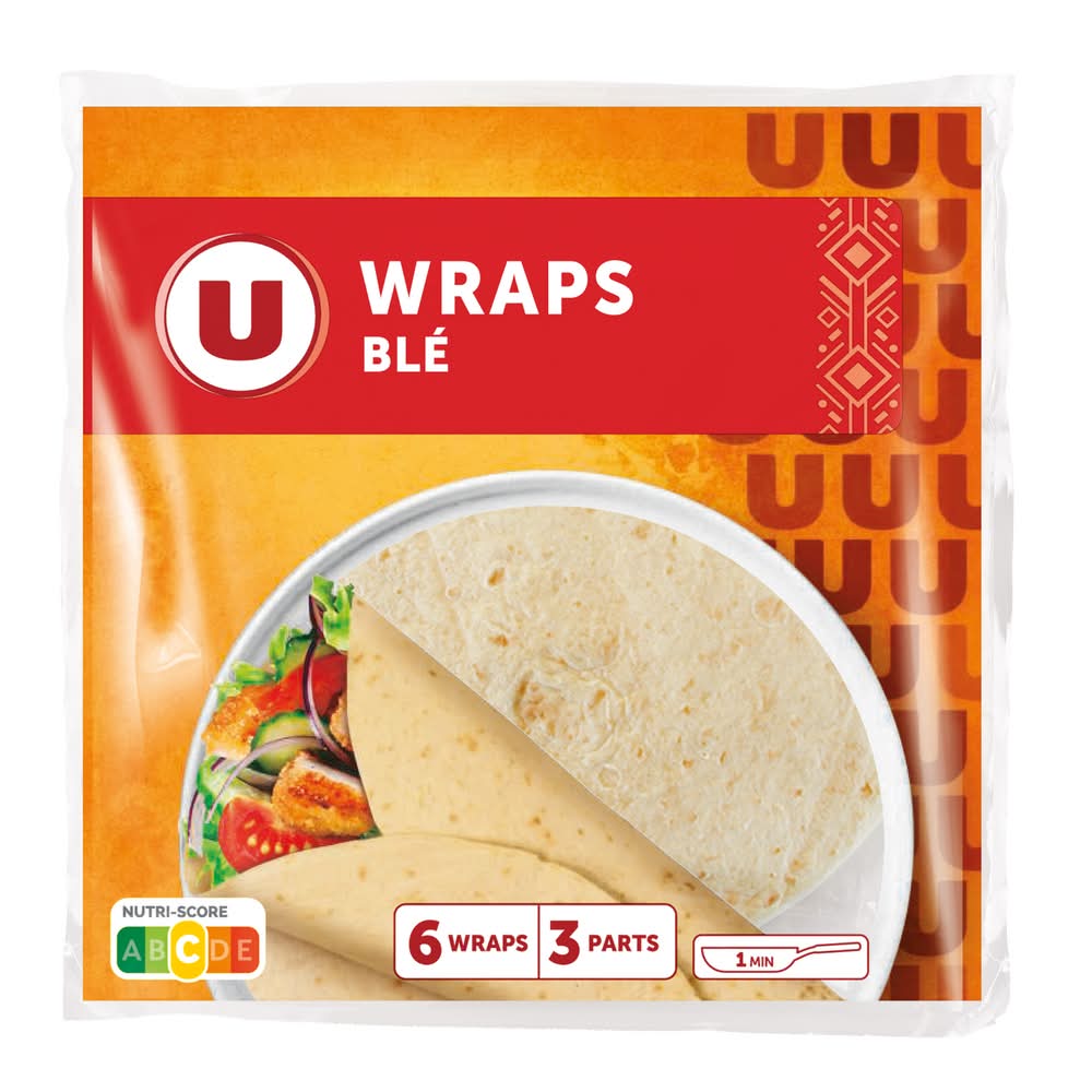 Les Produits U - Wraps de blé souples (6)