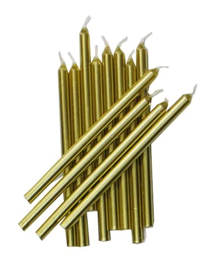 Celebrate It Metallic Candles, Gold (12 ct)
