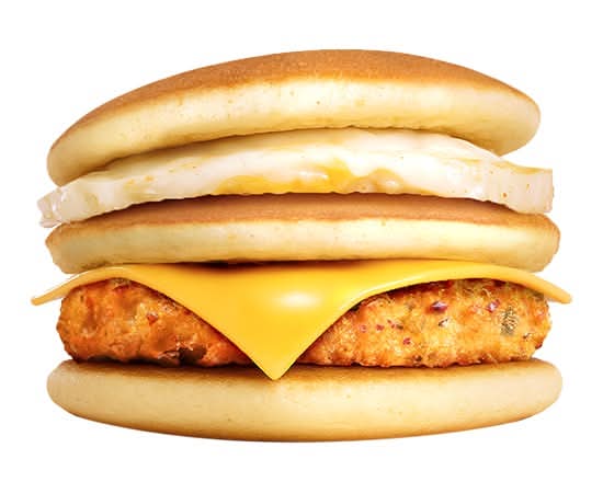 椒麻雞起司蛋鬆餅堡Sichuan Pepper Chicken Nuggets with Cheese and Egg Pancake Burger