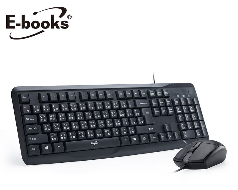 E-books Z13 104鍵有線鍵盤滑鼠組 <1PC個 x 1 x 1PC個>