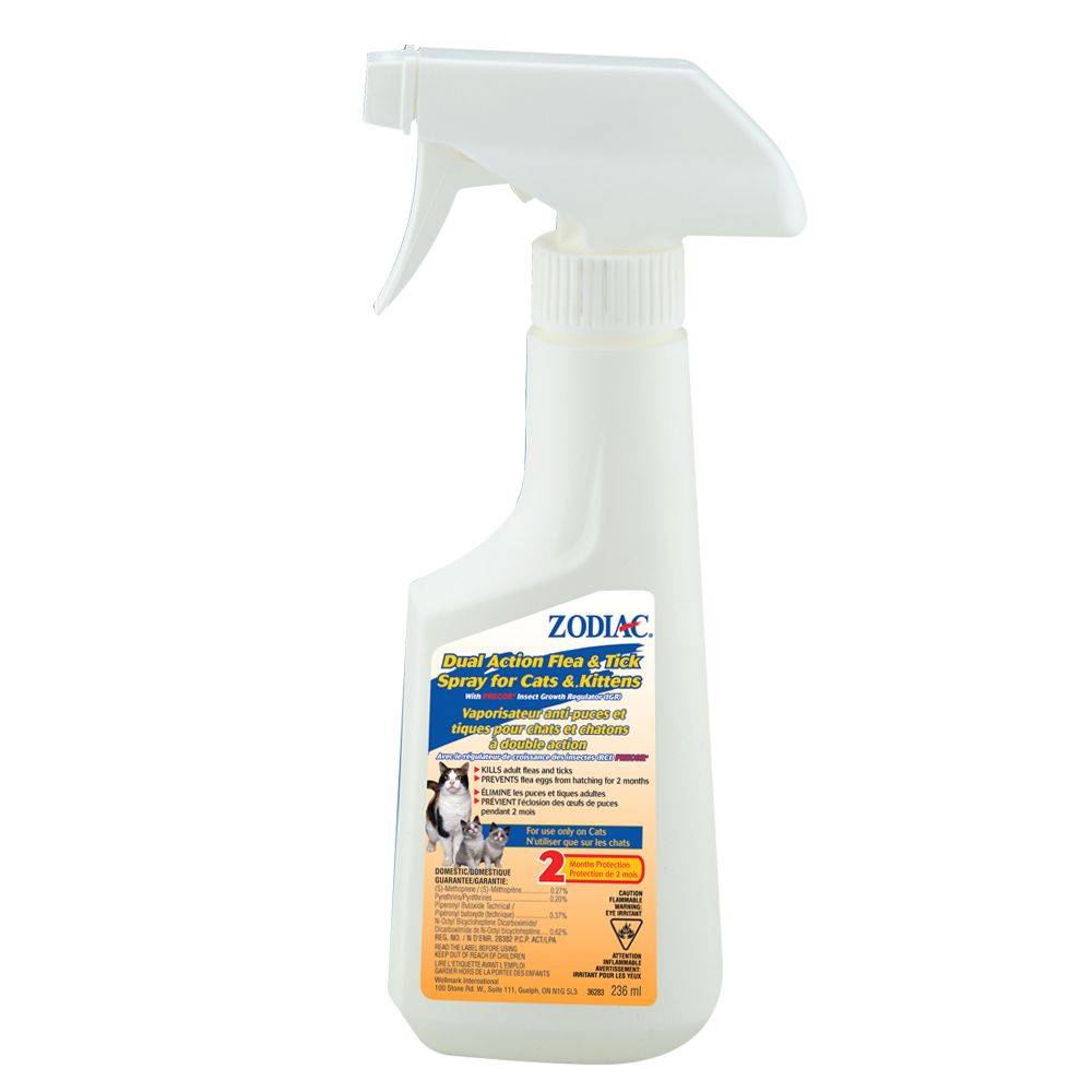 ZODIAC® Dual Action Flea & Tick Spray for Cats & Kittens (Size: 8 Fl Oz)