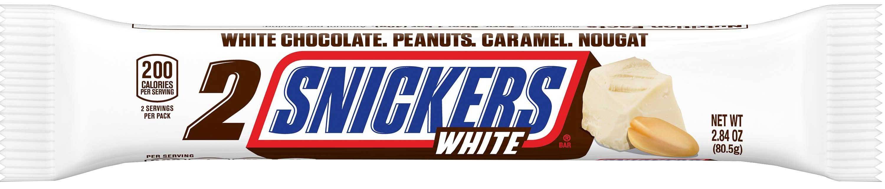 Snickers White Choclate, Peanuts, Caramel, Nougat Share Size (2.84oz)