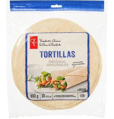 President's choice tortillas aromatisées - flavored tortillas (10 unités) (originales)