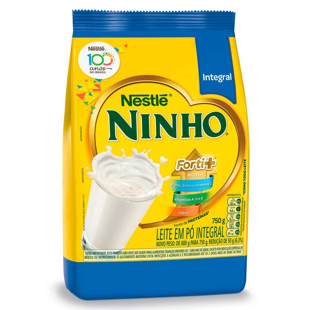 Nestlé leite em pó integral ninho forti+ (750 g)