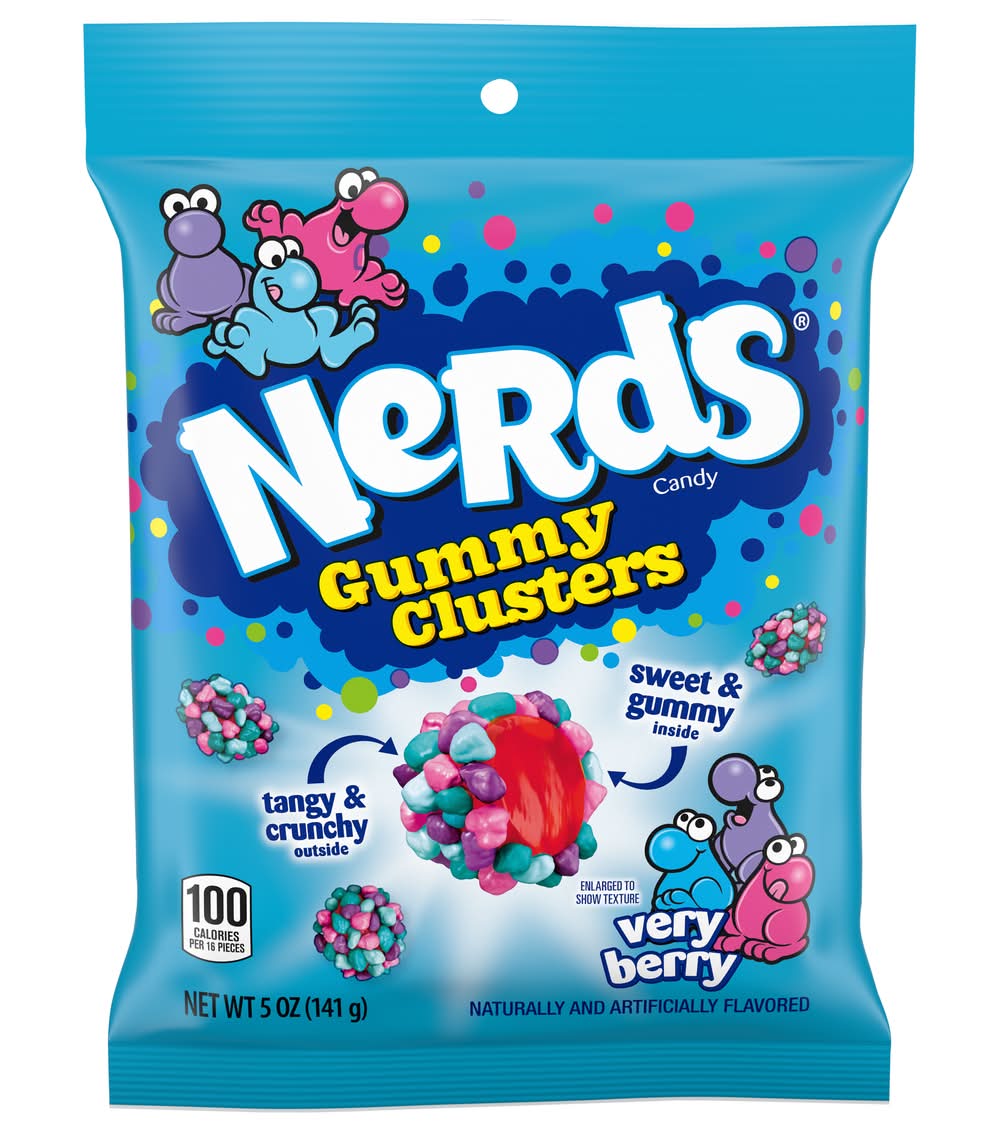 Nerds Gummy Clusters Candy, Very Berry (5 oz)