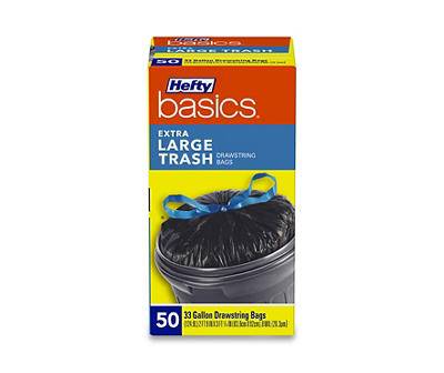 Hefty Drawstring Trash Bags (33 gallon/black)