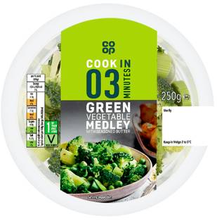 Co-op Green Vegetable Medley with Seasoned Butter 250g