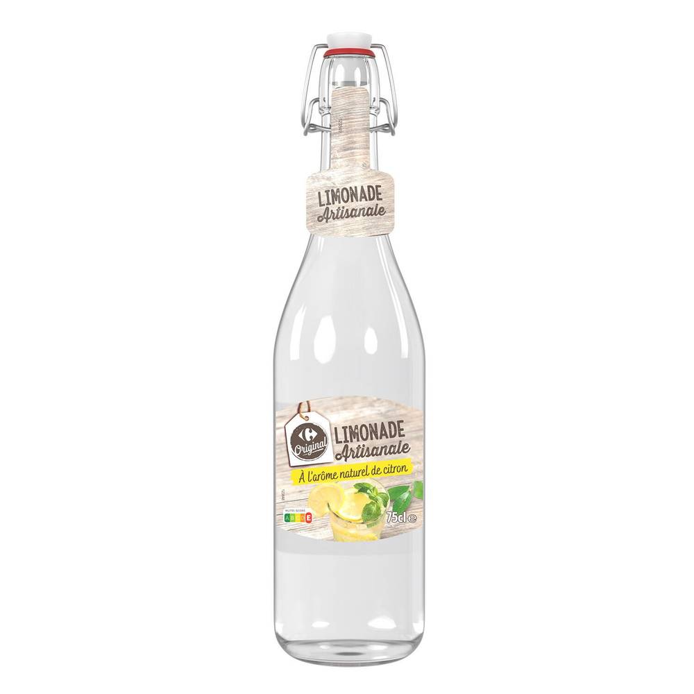Limonade arôme naturel citron CARREFOUR - La bouteille de 75cL