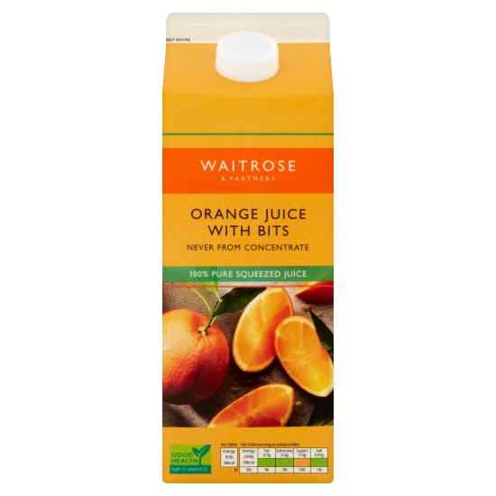 Waitrose Orange Juice With Bits (1.75L)