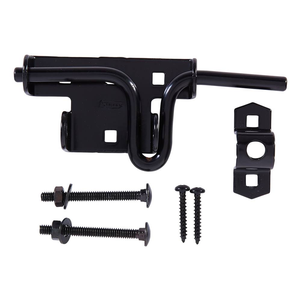 National Hardware 7-in Black Gate Latch | N109-027