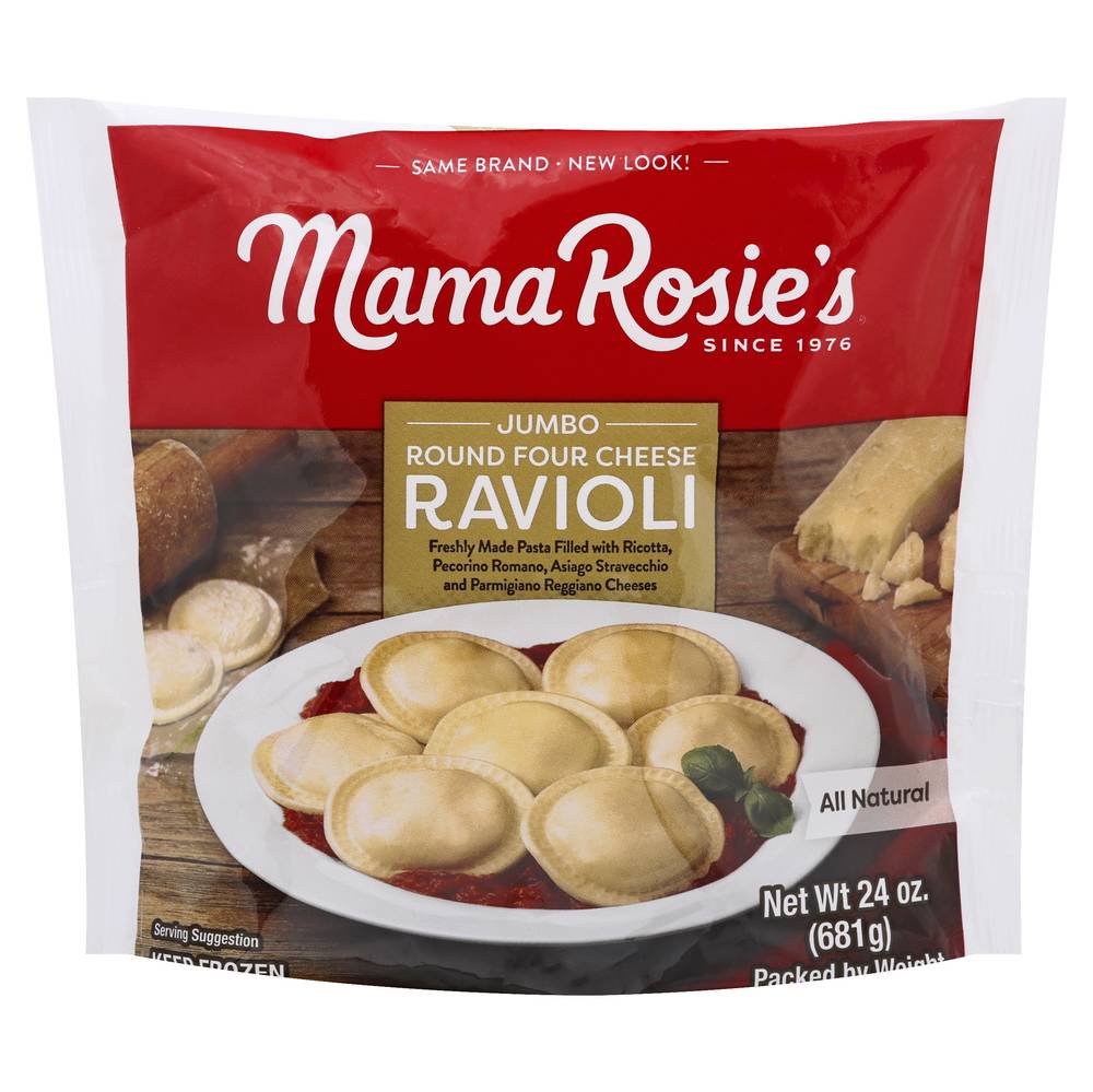 Mama Rosie's Jumbo Round Four Cheese Ravioli, Cheese (24 oz)