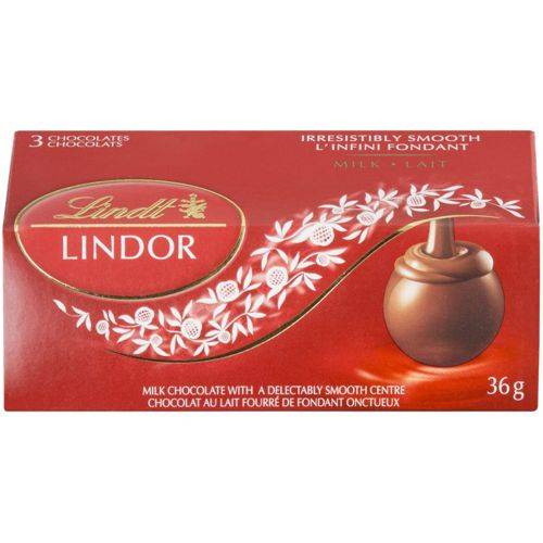Lindt chocolats au lait lindor (36 g) - lindor milk chocolates (36 g)