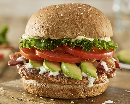 Avocado Bacon Club Turkey Burger