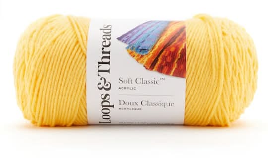 Loops & Threads Soft Classic Acrylic Solid Yarn, 354 yards, Butter