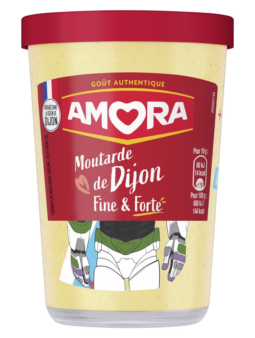 Amora - Moutarde de dijon forte (185g)