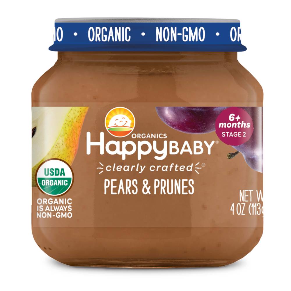 Happy Baby Organic Pears & Prunes Baby Food Stage 2 (4 oz)